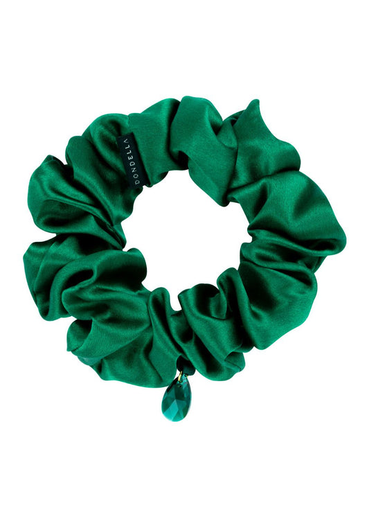 Luxury Silk Scrunchie - Green