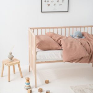 Kids-Cafe-Creme-Linen-Duvet-Cover-Set_durable_ highly breathable_gentle to sensitive skin_thermoregulating_100% linen_handmade_OEKO-TEX® and EUROPEAN FLAX® certified linen fabric