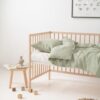 Kids-Sage-Linen-Duvet-Cover-Set_ breathable_gentle sensitive skin_thermoregulating_100% linen_handmade_OEKO-TEX® and EUROPEAN FLAX® certified linen fabric