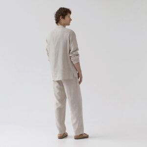 MelangeCurrantLoungewearSet_100% linen_Handmade