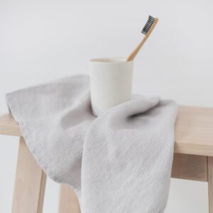 Fine Waffle Linen Bath Towel soft and gentle_highly absorbent and quick drying_sensitive skin_100% waffle linen_Handmade_OEKO-TEX® and EUROPEAN FLAX® certified linen