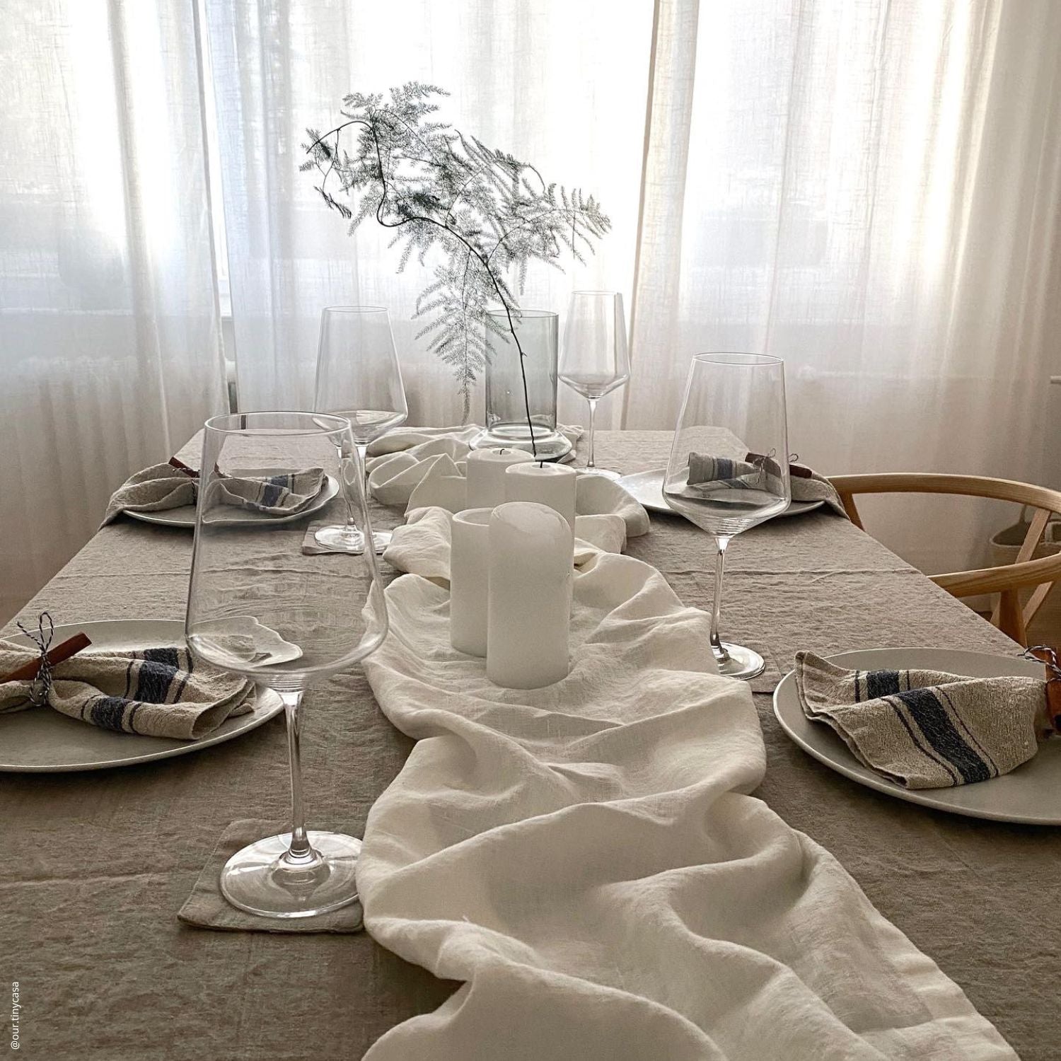 Linen Napkin Set beautiful addition to the table 100% linen Handmade OEKO-TEX® and EUROPEAN FLAX® certified linen fabric