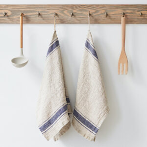 Linen Kitchen Towel linen_tales_best ways to keep everything dry and clean vintage fabric 100% linen Handmade OEKO-TEX® and EUROPEAN FLAX® certified linen