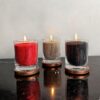 Unscented Powder Candle in Glass - Black 160g