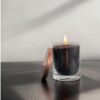 Unscented Powder Candle in Glass - Black 160g