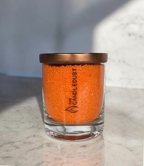 Candledust Unscented Powder Candle in Glass – Orange 160g